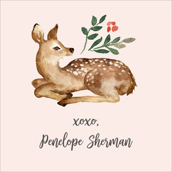 Spring Fawn Square Gift Stickers
